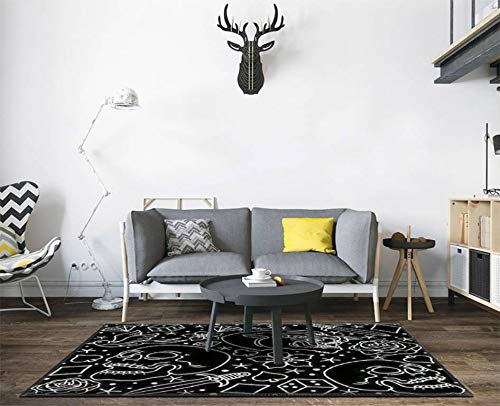 Home Area Runner Rug Pad Traditional Tattoo Thickened Non Slip Mats Doormat Entry Rug Floor Carpet for Living Room Indoor Outdoor Throw Rugs