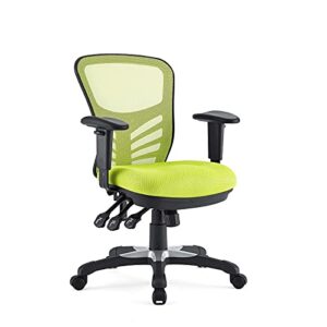 modway articulate ergonomic mesh office chair in green