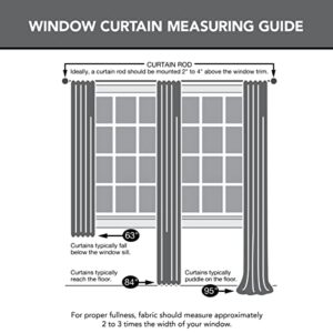 No. 918 Intersect Ogee Print Semi-Sheer Grommet Curtain Panel