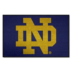 FANMATS 4412 Notre Dame Fighting Irish Starter Mat Accent Rug - 19in. x 30in. | Sports Fan Home Decor Rug and Tailgating Mat - ND Primary Logo