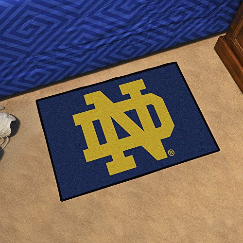 FANMATS 4412 Notre Dame Fighting Irish Starter Mat Accent Rug - 19in. x 30in. | Sports Fan Home Decor Rug and Tailgating Mat - ND Primary Logo