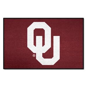 fanmats 2394 oklahoma sooners starter mat accent rug – 19in. x 30in. | sports fan home decor rug and tailgating mat