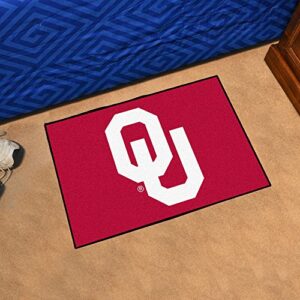 FANMATS 2394 Oklahoma Sooners Starter Mat Accent Rug - 19in. x 30in. | Sports Fan Home Decor Rug and Tailgating Mat