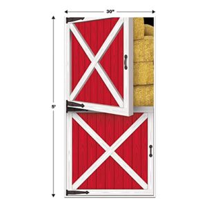 Beistle 54663 Barn Door Cover, 30-Inch by 5-Feet, Multicolor