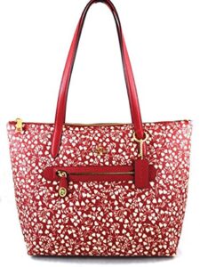 coach womens pebbled taylor tote (love leaf)