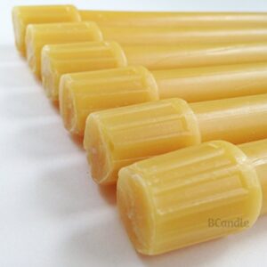 BCandle 100% Pure Beeswax Candles Organic Hand Made - 11 Inches Tall, 5/8 Inch Thick (Set of 6)