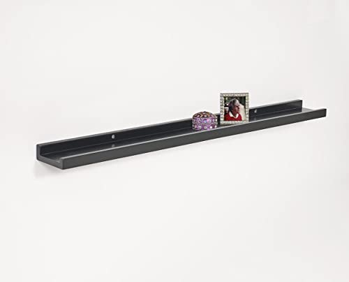 LTL Home Products 1152047 Photo Ledge Floating Picture Wall Shelf, 31.5" x 3.5", Black