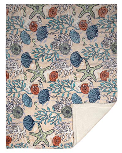 Carstens, Inc Carstens Coastal Reef 54x68 Throw Blanket, Blue