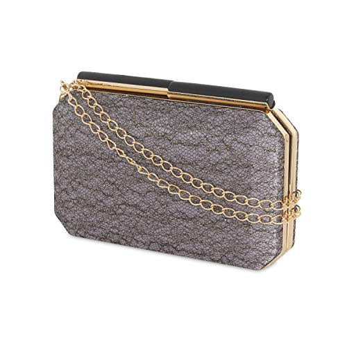 Pink Cocktail Hexagon Black Party Wear Beautiful Casual Clutch Evening Cluth For Valentine Gift