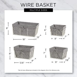 DII Farmhouse Chicken Wire Storage Baskets with Liner, Small, Vintage Grey, 9x7x6", 3 Piece