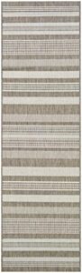 couristan gazebo area runner rug 2’3″ x 7’10” champagne-taupe