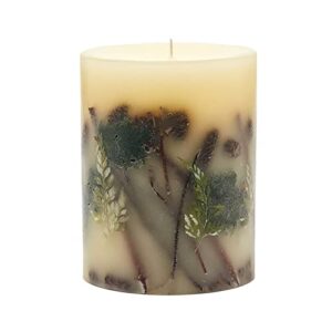 rosy rings forest round botanical candle 200 hour burn time – notes of clary sage, creamy sandal, white musk aromatherapy candles, woodsy scent aroma luxury candles, long lasting candles decor 6.5″ h