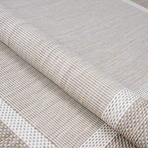 Couristan Recife Stria Texture Indoor/Outdoor Area Rug, 3'9" x 5'5", Champagne-Taupe