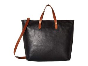 madewell the zip top transport carryall true black/brown one size