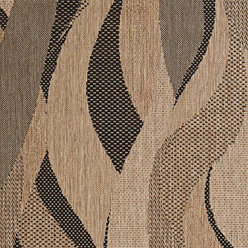 Couristan Recife Seagrass Indoor/Outdoor Area Rug, 7'6", Natural-Black