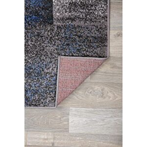 Rugshop Modern Distressed Boxes Area Rug 2' x 3' Blue