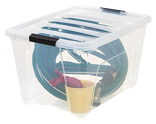 IRIS USA 588335, TB-56D, 53 Quart Storage Tote, 3 Pack, Clear, 3 Count