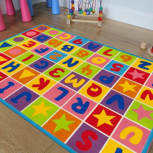 Champion Rugs Kids Area Rug ALPHABET Learning/ Playtime Carpet (8 Feet X 10 Feet)