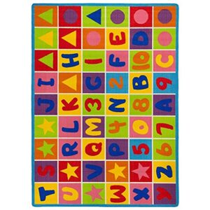 Champion Rugs Kids Area Rug ALPHABET Learning/ Playtime Carpet (8 Feet X 10 Feet)