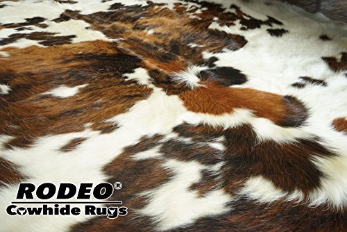 rodeo Superior Tricolor Cowhides Rug Size 6x7 ft TC 6X7