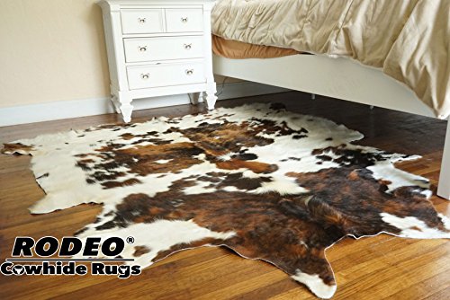 rodeo Superior Tricolor Cowhides Rug Size 6x7 ft TC 6X7