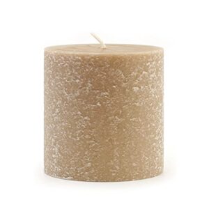 root candles 33345 unscented timberline pillar candle , 3 x 3-inches , taupe