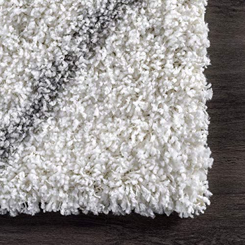 nuLOOM Tess Moroccan Shag Area Rug, 4' x 6', White