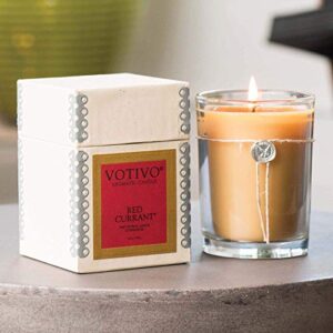 Votivo Red Currant 16.2 oz Aromatic Large Candle | Soy Wax Blend | Luxury Glass Jar Scented Candle & Box | Candles for Home Scented | Candle Gifts | Long Burning & Highly Scented