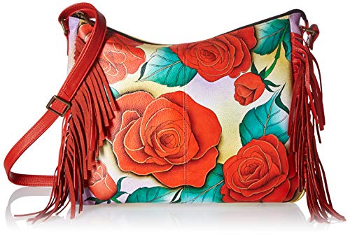 Anna by Anuschka Large Hobo Shoulder Bag, Romantic Rose