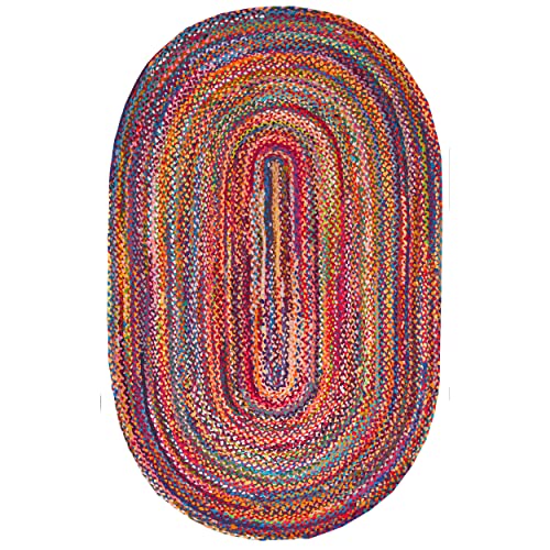 NuLOOM Tammara Bohemian Hand Braided Area Rug, 3' x 5' Oval, Multi