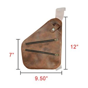 Hide & Drink, Everyday Crossbody Bag, Wallet & Phone Pouch, Made from Full Grain Leather, Commuting & Travel Accessories, Handmade Includes 101 Year Warranty :: Bourbon Brown