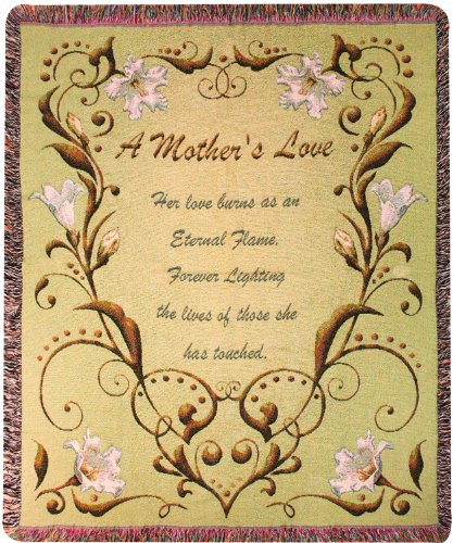 Manual Mothers Day Collection 50 x 60-Inch Tapestry Throw, A Mother's Love Poem