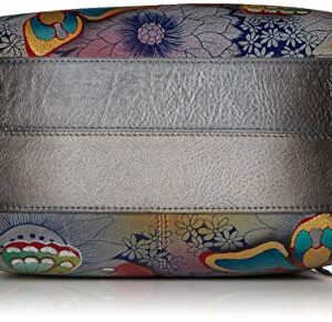 Anna by Anuschka Women’s Genuine Leather Medium Cross Body | Hand Painted Original Artwork | Chic & Stylish Organizer | Butterfly Paradise