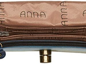 Anna by Anuschka Women's Hand-Painted Genuine Leather Vintage Wristlet Clutch - Caribbean Dream