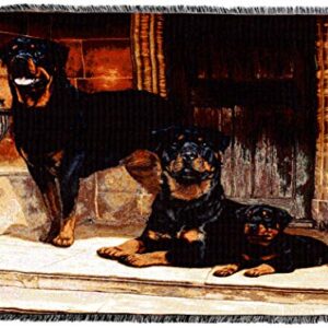 Pure Country Weavers Rottweiler Blanket by Robert May - Gift for Dog Lovers - Tapestry Throw Woven from Cotton - Made in The USA (72x54)