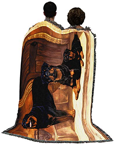 Pure Country Weavers Rottweiler Blanket by Robert May - Gift for Dog Lovers - Tapestry Throw Woven from Cotton - Made in The USA (72x54)