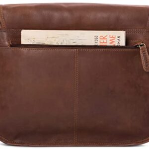 LEABAGS Riyadh Shoulder bag I Genuine buffalo leather handbag I Shoulder bag with vintage look I Leather shoulder handbag