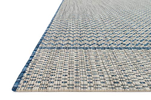 Loloi Isle Collection Indoor/Outdoor Area Rug, 3 ft 11 in x 5 ft 10 in, Grayblue