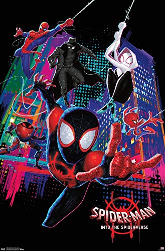 Trends International Marvel Spider-Man - Into The Spider-Verse - Group Wall Poster, 22.375" x 34", Premium Unframed Version