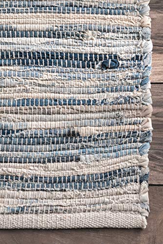 nuLOOM Maile Denim Stripes Area Rug, 4' x 6', Blue