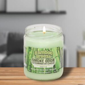 Smoke Odor Exterminator 13 oz Jar Candles Bamboo Breeze, (2)