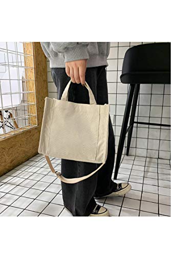 Danling&Unique Women/Girls Small Corduroy Pocket Tote Bag Mini Top Handle Bag Casual Shoulder Bag Handbag Crossbody Bag khaki