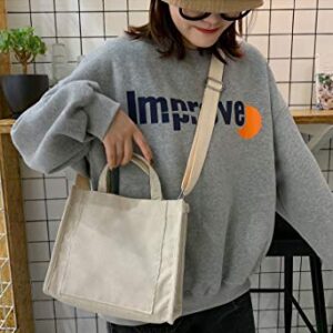 Danling&Unique Women/Girls Small Corduroy Pocket Tote Bag Mini Top Handle Bag Casual Shoulder Bag Handbag Crossbody Bag khaki