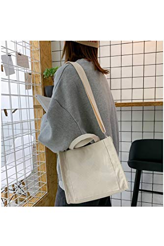 Danling&Unique Women/Girls Small Corduroy Pocket Tote Bag Mini Top Handle Bag Casual Shoulder Bag Handbag Crossbody Bag khaki