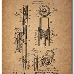 Architect Drafting Patent Prints - Set of 6 (8 inches x 10 inches) Drafting Wall Art Decor Photos