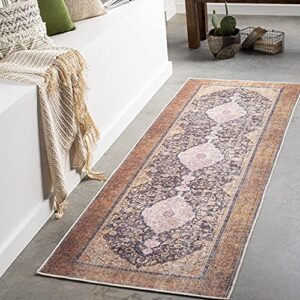 artistic weavers bonita vintage oriental area rug, 2’7″ x 7’10”, clay