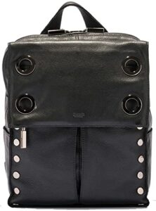 hammitt women’s black large leather montana backpack