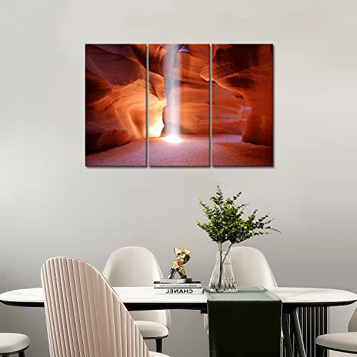 A Beam of Light Falling Down in Antelope Canyon Wall Art Painting Pictures Print On Canvas Landscape The Picture for Home Modern Decoration