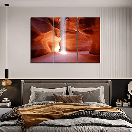 A Beam of Light Falling Down in Antelope Canyon Wall Art Painting Pictures Print On Canvas Landscape The Picture for Home Modern Decoration