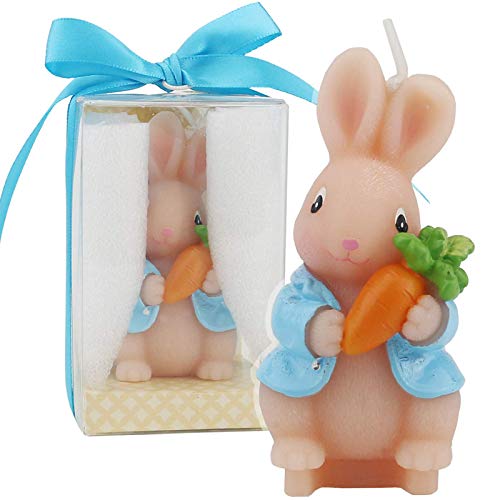 TIHOOD Cute Bunny Birthday Candle, Smokeless Rabbit Cake Candle and Party Supplies, Hand-Made Cake Topper Decoration, Great Gift (Bunny)